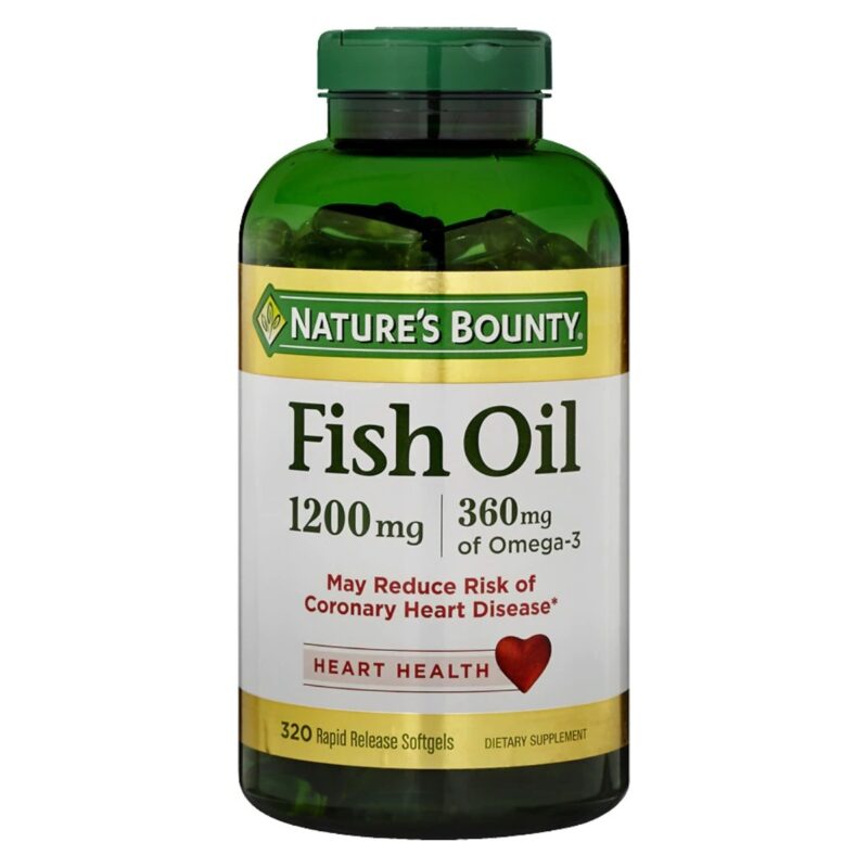 Fish Oil 1200 mg Dietary Supplement 320 Rapid Release Softgels
