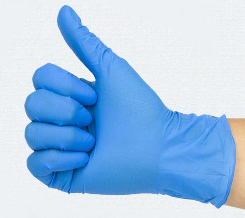 100 Pcs Disposable Nitrile Glove Blue
