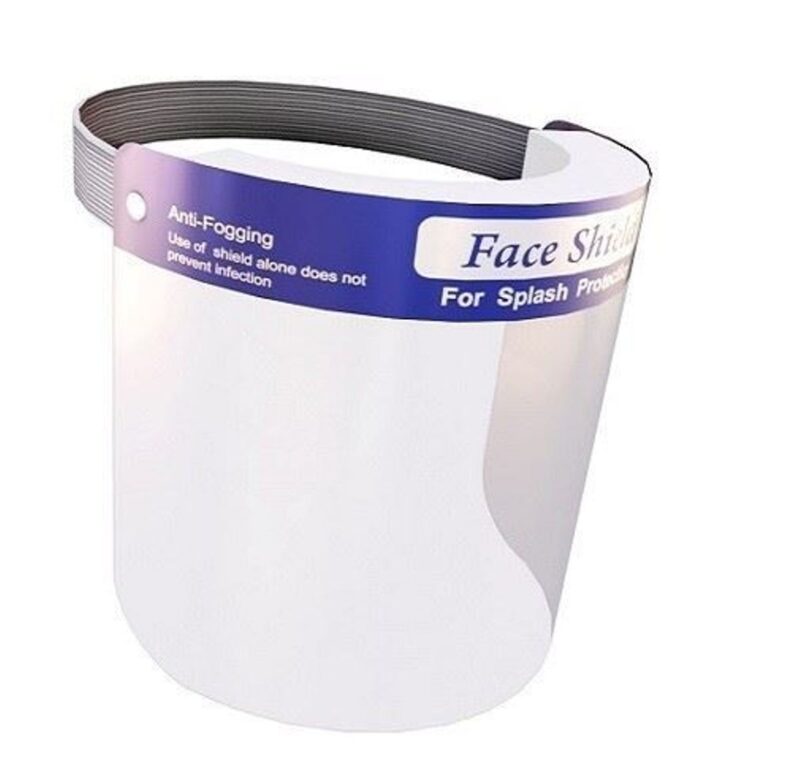 Medical-Grade Protective Face Shield, Anti-Fog, Blue