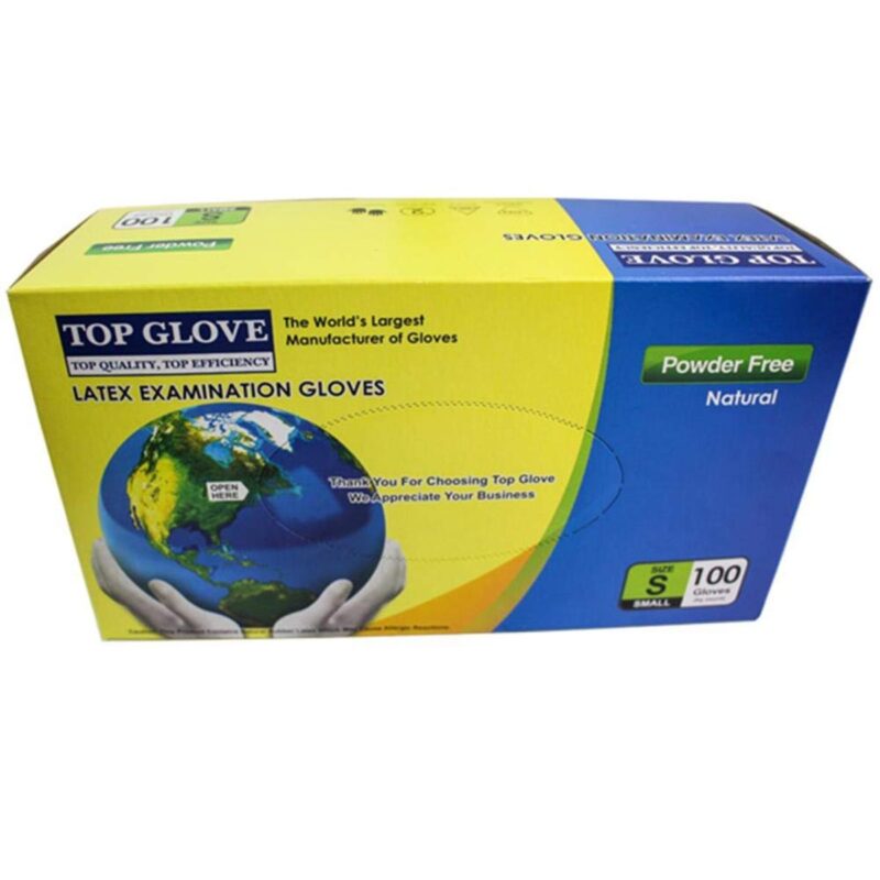 Top Glove Nitrile Disposable Gloves – Powder-free 100 Pcs S