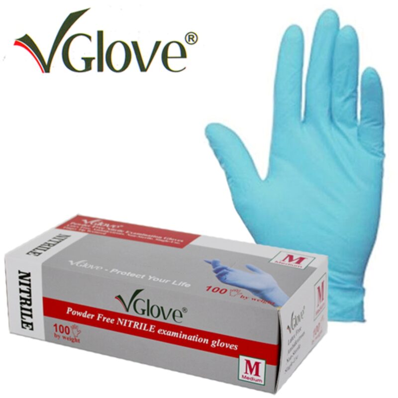 VGlove Nitrile Examination Gloves – Powder-free 100 Pcs For Sale