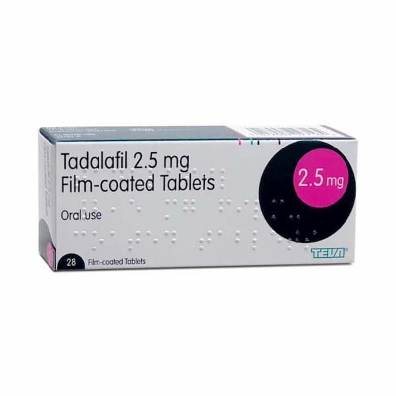 Tadalafil 28 Film Coated Tablet 2.5