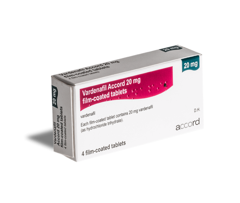 Vardenafil Accord 4 Film Coated Tablet ( 5 mg, 10 mg, 20 mg )